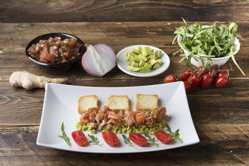 Tartar Salmon with avocado