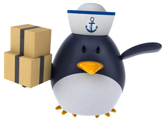 Fun penguin - 3D Illustration