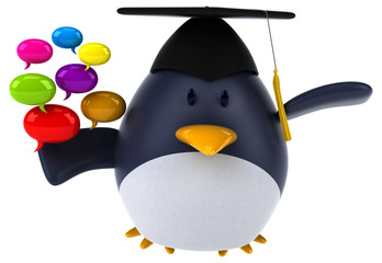 Fun penguin - 3D Illustration