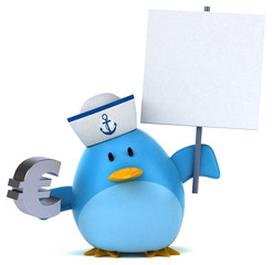 Blue bird - 3D Illustration