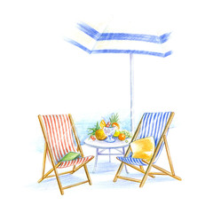 プールサイドのチェア