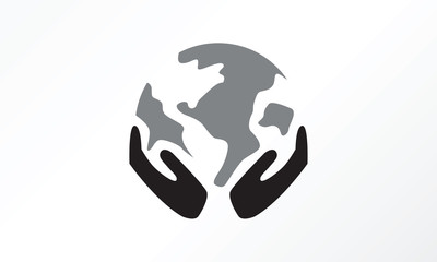 hand world global care logo template