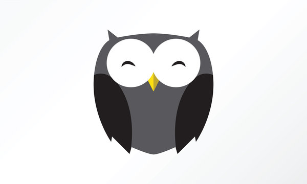 owl cartoon logo template