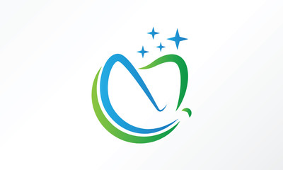 dental smile tooth clinic clean logo template