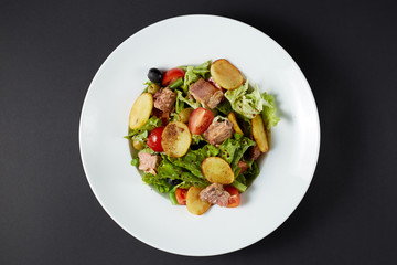 Salad with tuna. Italian style. Italian food. Italian cuisine.