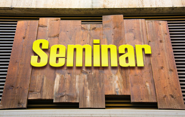 Schild 222 - Seminar