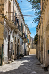 Gasse in Lecce, in Apulien, Italien