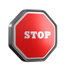 Stop red sign
