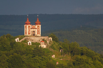 Fototapeta premium Catholic chapel near Banska Stiavnica, Slovakia