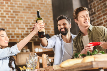 young people partying at home