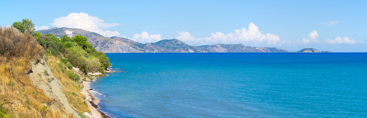 Fototapeta na wymiar Coastline of Zakynthos island, Greece