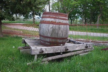 old wooden barrel   