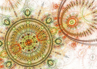 Fototapeta na wymiar Abstract fractal steampunk design