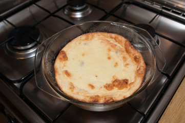 Casserole ready from cottage cheese