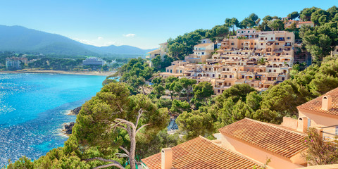 Mallorca Canyamel Spanien Dorf Landschaft mit Mittelmeer