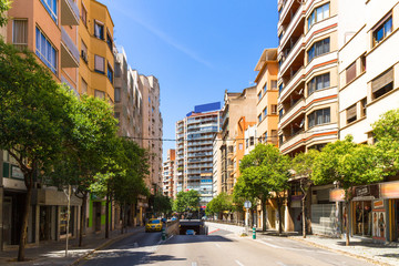 Fototapeta na wymiar Palma de Mallorca urban city center.