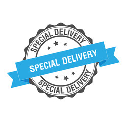 Special delivery stamp illustration
