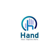 modern hand logo