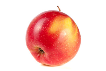 Fresh red apple isolated on white background
