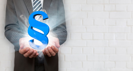 Businessman Hands Blue Paragraph