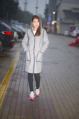 Fototapeta premium Beautiful girl at night