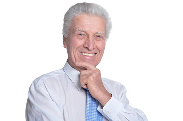 Elderly businessman in a tie