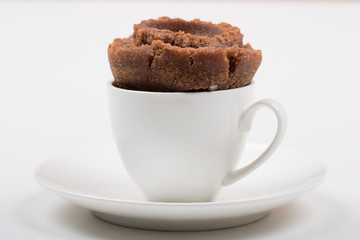 Chocolate donut and coffee