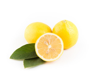 Lemon isolated on white background. With clipping path