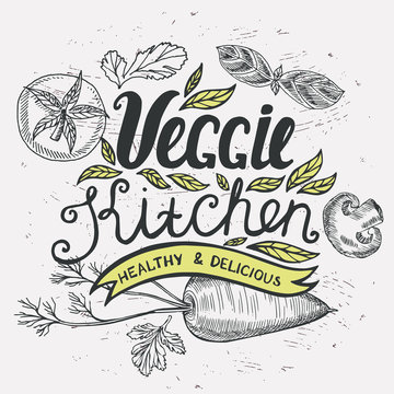 Vegan food poster.