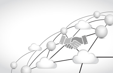 business link network handshake concept