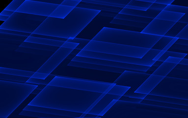 Abstract fractal tech background. Rectangles pattern