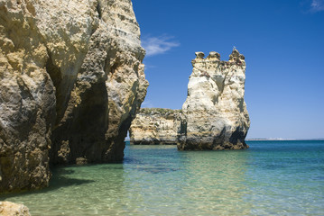 Naklejka premium Rock formations in Algarve