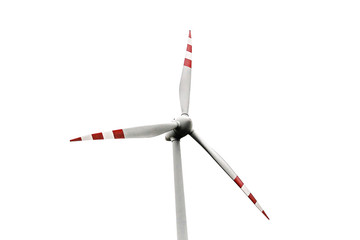 Wind power generator isolated on a white background