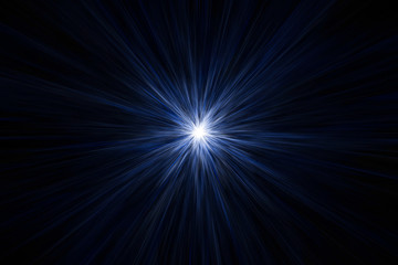 Fototapeta premium electric blue fractal on black background