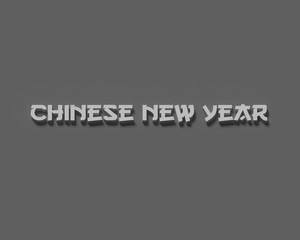 3D WORDS 'CHINESE NEW YEAR' ON PLAIN BACKGROUND