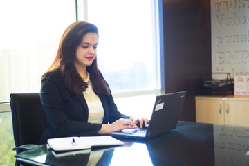 businesswoman working on computer