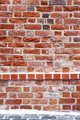Fototapeta premium Brick wall and snow