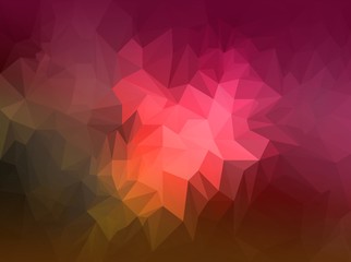 Obraz premium Polygonal red and orange background - Low poly texture - Polygon background