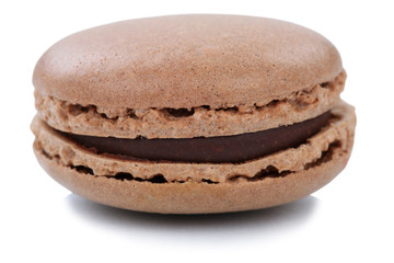 Schoko Macaron Macaroon Keks Nachtisch Dessert aus Frankreich Freisteller