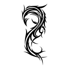 Abstract tribal tattoo design template.