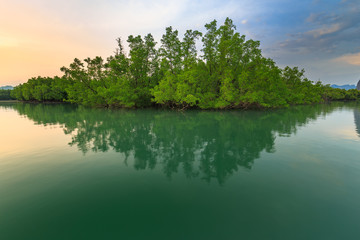 beautiful Sunrise at Samet Nang She View Point at Phang Nga province in Thailand
