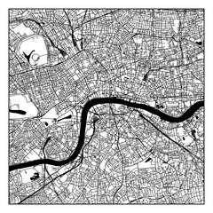 Obraz premium Black and white scheme of the London