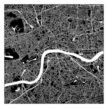 Black and white scheme of the London