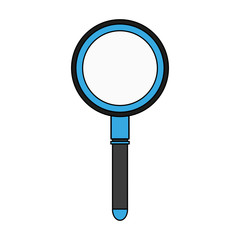 colorful graphic magnifying glass with lens vector illustration