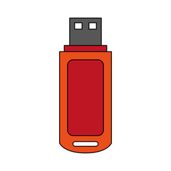 colorful graphic usb pc flash drive vector illustration