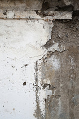 Obraz na płótnie Canvas White wall with cracks
