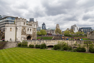 Tower of London, castle where the jewels of the British royal crown are kept