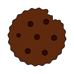 color image cartoon cookie snack food vector illustration