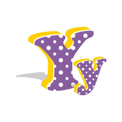 cute candy-colored 3d alphabet caps and numerics