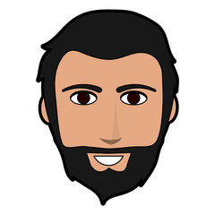 handsome bearded man icon image vector illustration design 